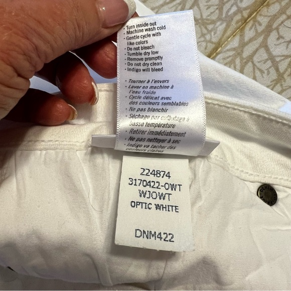 Paige Optic White Verdugo Crop Raw Hem Jeans Sz 32 - Picture 9 of 15